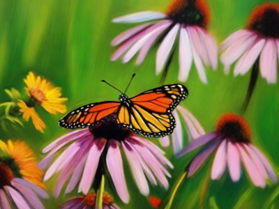 Monarch on coneflower
