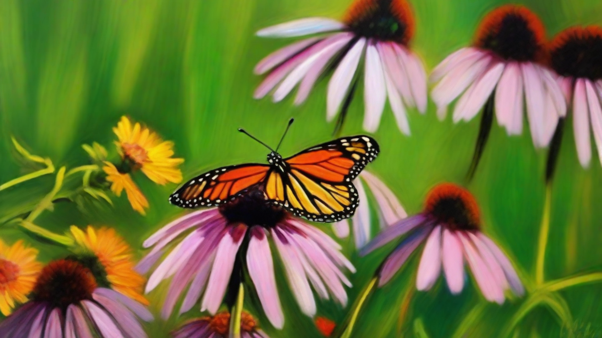 Monarch on coneflower