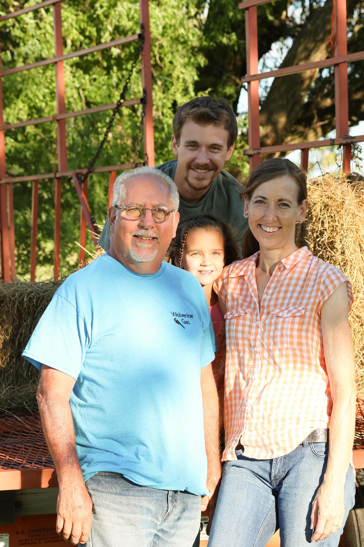 A multi-generational farm family.