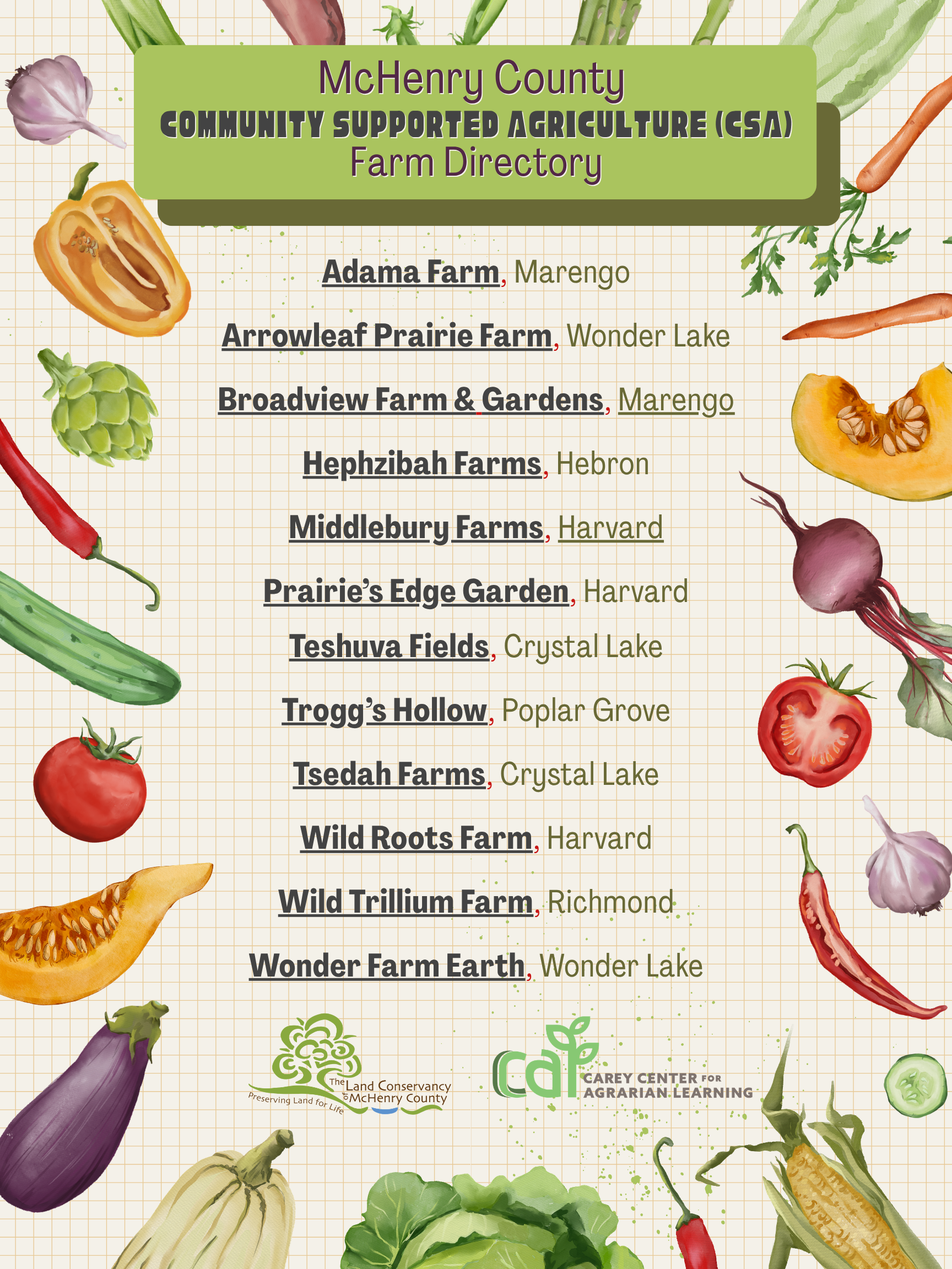 A guide to McHenry County CSAs.