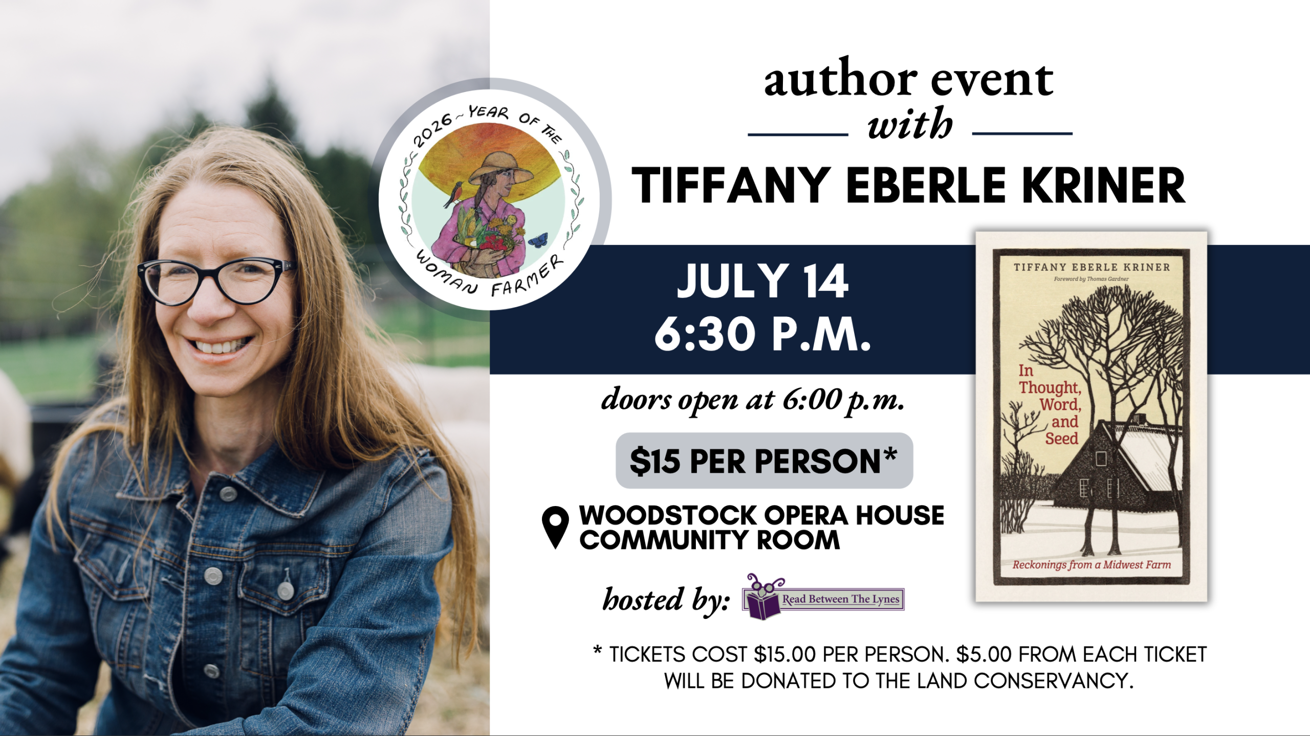 A banner featuring author Tiffany Kriner