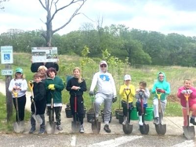 A group with shovels.